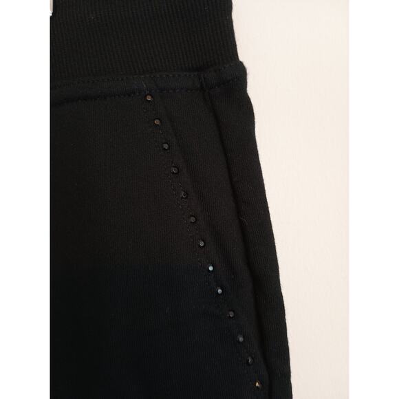 St. John Pants Womens XL Black Drawstring Embellished Casual Minimal Sweatpants - Picture 5 of 10